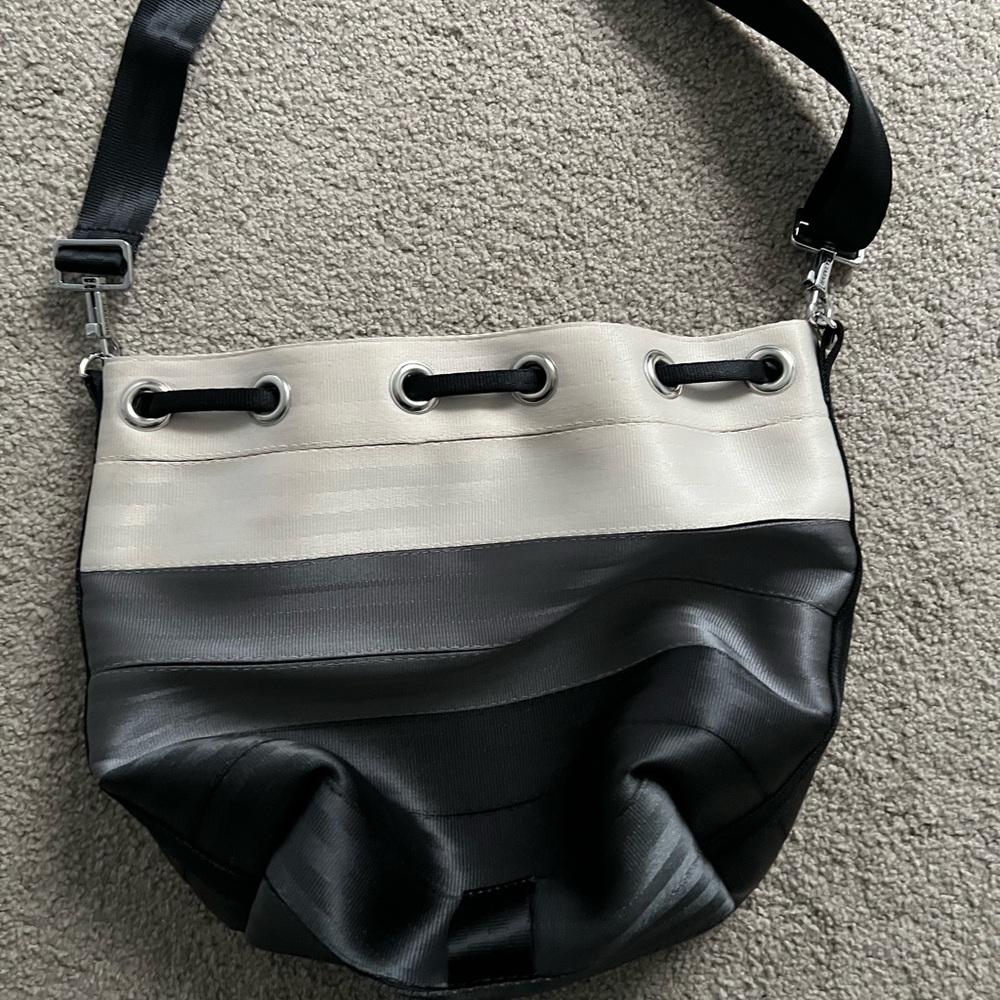 Harveys Black and Cream Shoulder Bag